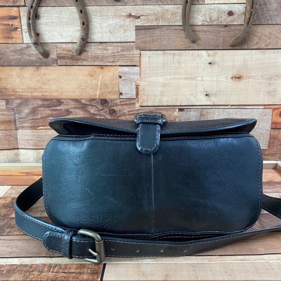FOSSIL vintage timeless saddle bag in black Patina - Picture 9 of 14